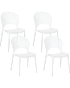 Discount Beliani Tuoli Muovi Valkoinen 4 Kpl Ostia