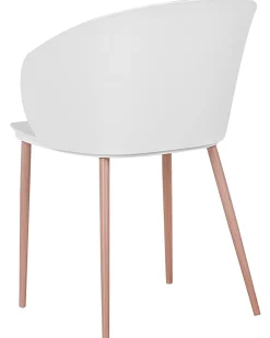 Store Beliani Tuoli Muovi Valkoinen 2 Kpl Blaykee