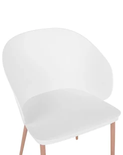 Store Beliani Tuoli Muovi Valkoinen 2 Kpl Blaykee