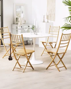 Clearance Beliani Tuoli Pyokki Kokoontaitettava Kulta 4 Kpl Machias
