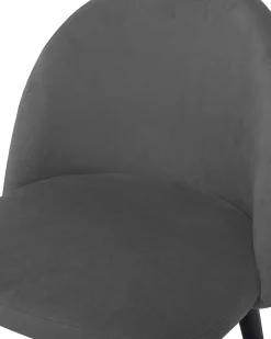 Shop Beliani Tuoli Sametti Harmaa 2 Kpl Visalia