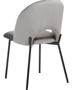 Tuolit<Beliani Tuoli Sametti Harmaa 2 Kpl Covelo