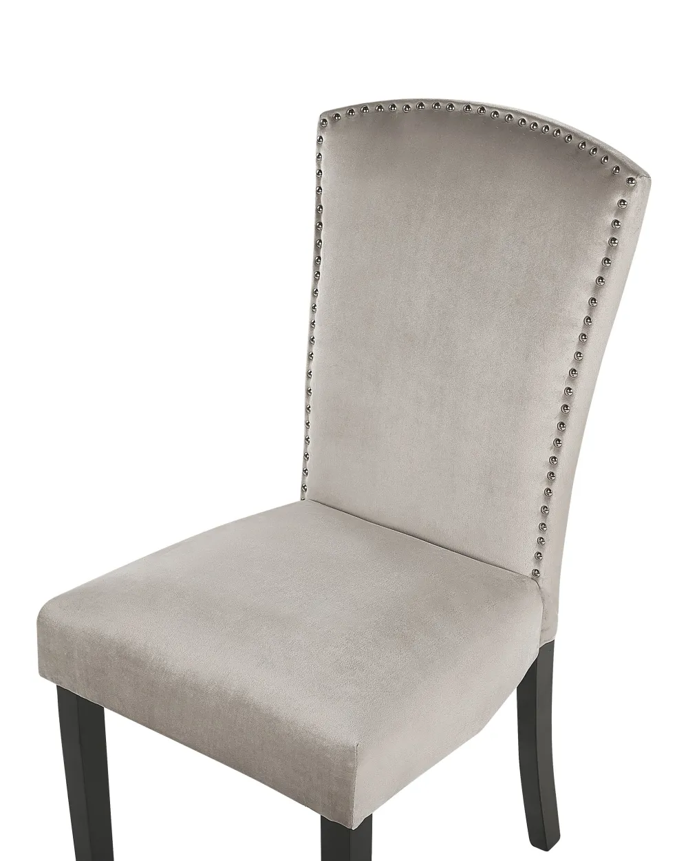 Fashion Beliani Tuoli Sametti Harmaa 2 Kpl Piseco