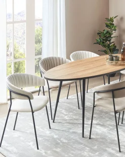 Tuolit<Beliani Tuoli Sametti Kermanvalkoinen 2 Kpl Mariposa