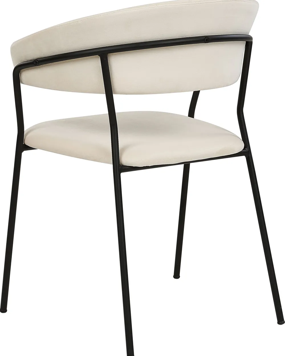 Tuolit<Beliani Tuoli Sametti Kermanvalkoinen 2 Kpl Mariposa