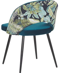 Tuolit<Beliani Tuoli Sametti Merensininen 2 Kpl Vivian