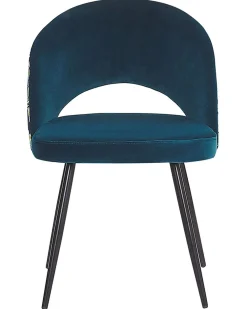 Tuolit<Beliani Tuoli Sametti Merensininen 2 Kpl Vivian