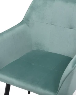 Tuolit<Beliani Tuoli Sametti Mintunvihrea 2 Kpl Jasmin