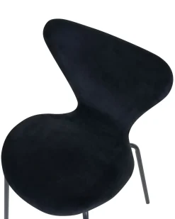 Tuolit<Beliani Tuoli Sametti Musta 2 Kpl Boonville