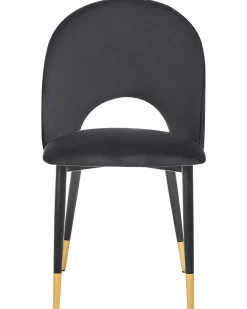 Tuolit<Beliani Tuoli Sametti Musta 2 Kpl Magalia