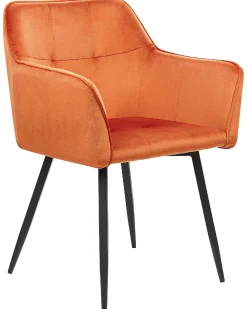 Sale Beliani Tuoli Sametti Oranssi 2 Kpl Jasmin