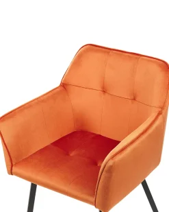 Sale Beliani Tuoli Sametti Oranssi 2 Kpl Jasmin