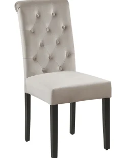 New Beliani Tuoli Sametti Ruskeanharmaa 2 Kpl Velva Ii