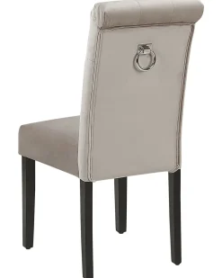 New Beliani Tuoli Sametti Ruskeanharmaa 2 Kpl Velva Ii