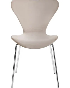 Fashion Beliani Tuoli Sametti Ruskeanharmaa/Hopea 2 Kpl Boonville