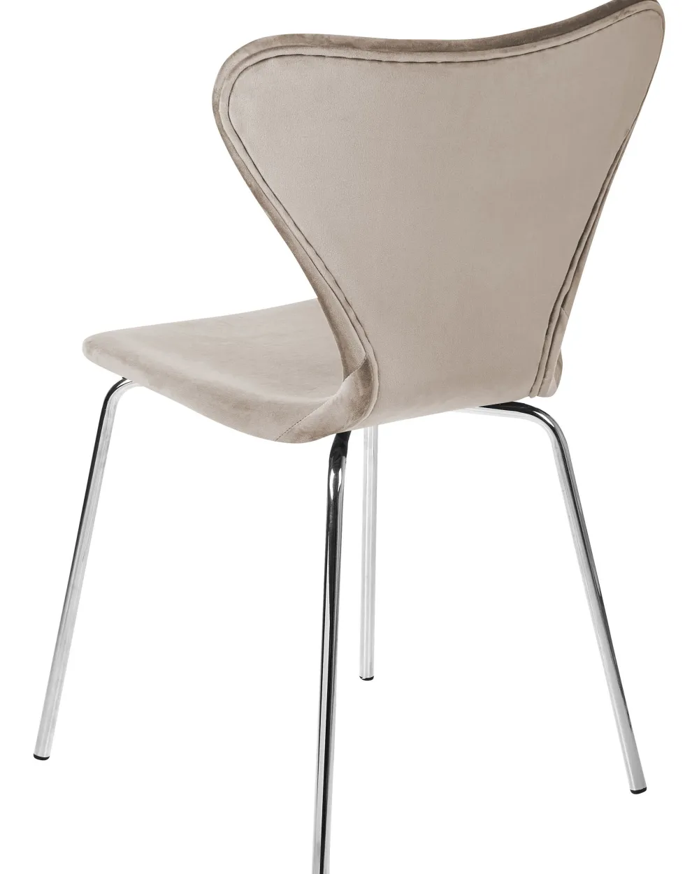 Fashion Beliani Tuoli Sametti Ruskeanharmaa/Hopea 2 Kpl Boonville