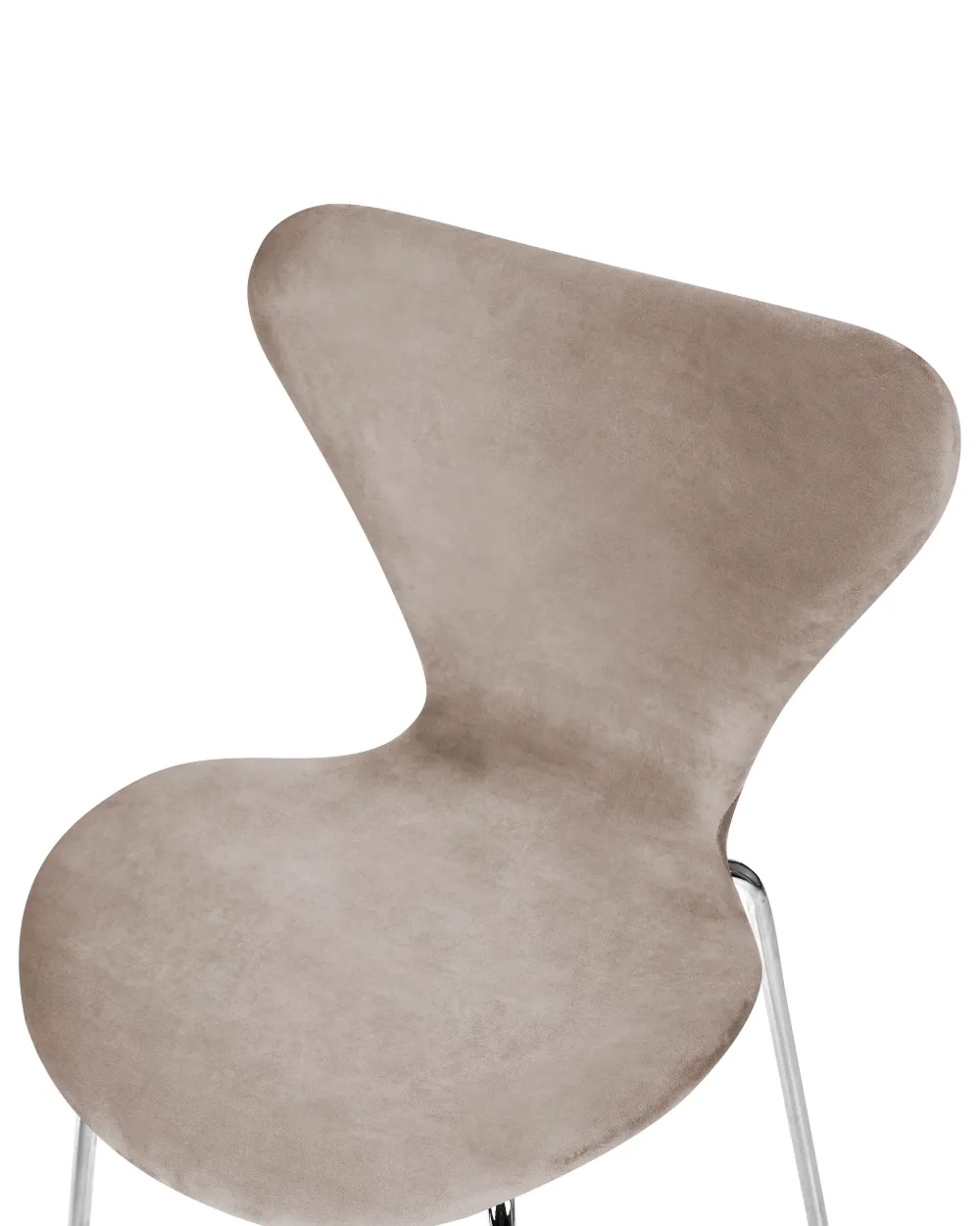 Fashion Beliani Tuoli Sametti Ruskeanharmaa/Hopea 2 Kpl Boonville