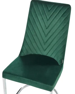 Sale Beliani Tuoli Sametti Smaragdinvihrea 2 Kpl Altoona