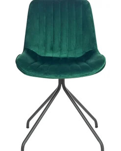 Tuolit<Beliani Tuoli Sametti Smaragdinvihrea 2 Kpl Navasota