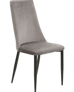 Tuolit<Beliani Tuoli Sametti Tummanharmaa 2 Kpl Clayton