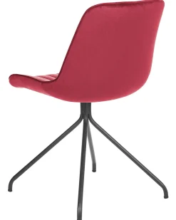 Fashion Beliani Tuoli Sametti Tummanpunainen 2 Kpl Navasota