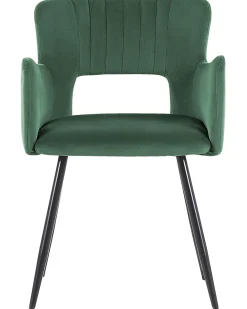 Best Beliani Tuoli Sametti Tummanvihrea 2 Kpl Sanilac