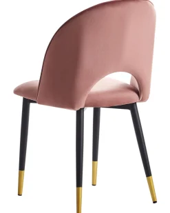 Tuolit<Beliani Tuoli Sametti Vaaleanpunainen 2 Kpl Magalia