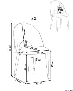 Tuolit<Beliani Tuoli Sametti Vaaleanpunainen 2 Kpl Magalia