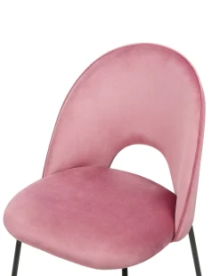 Sale Beliani Tuoli Sametti Vaaleanpunainen 2 Kpl Covelo