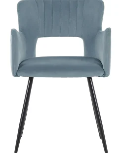 Online Beliani Tuoli Sametti Vaaleansininen 2 Kpl Sanilac