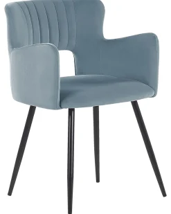 Online Beliani Tuoli Sametti Vaaleansininen 2 Kpl Sanilac