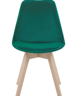 Tuolit<Beliani Tuoli Sametti Vihrea 2 Kpl Dakota Ii
