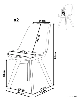 Tuolit<Beliani Tuoli Sametti Vihrea 2 Kpl Dakota Ii