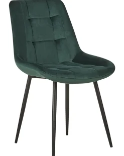 Outlet Beliani Tuoli Sametti Vihrea 2 Kpl Melrose