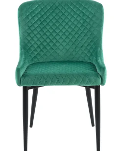 Clearance Beliani Tuoli Sametti Vihrea 2 Kpl Solano