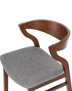 Tuolit<Beliani Tuoli Tumma Puu/Harmaa 2 Kpl Maroa