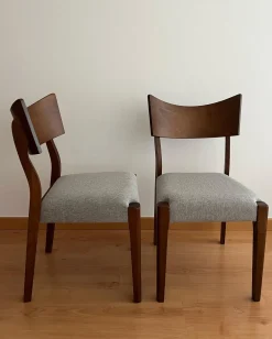 Flash Sale Beliani Tuoli Tumma Puu/Harmaa 2 Kpl Eden