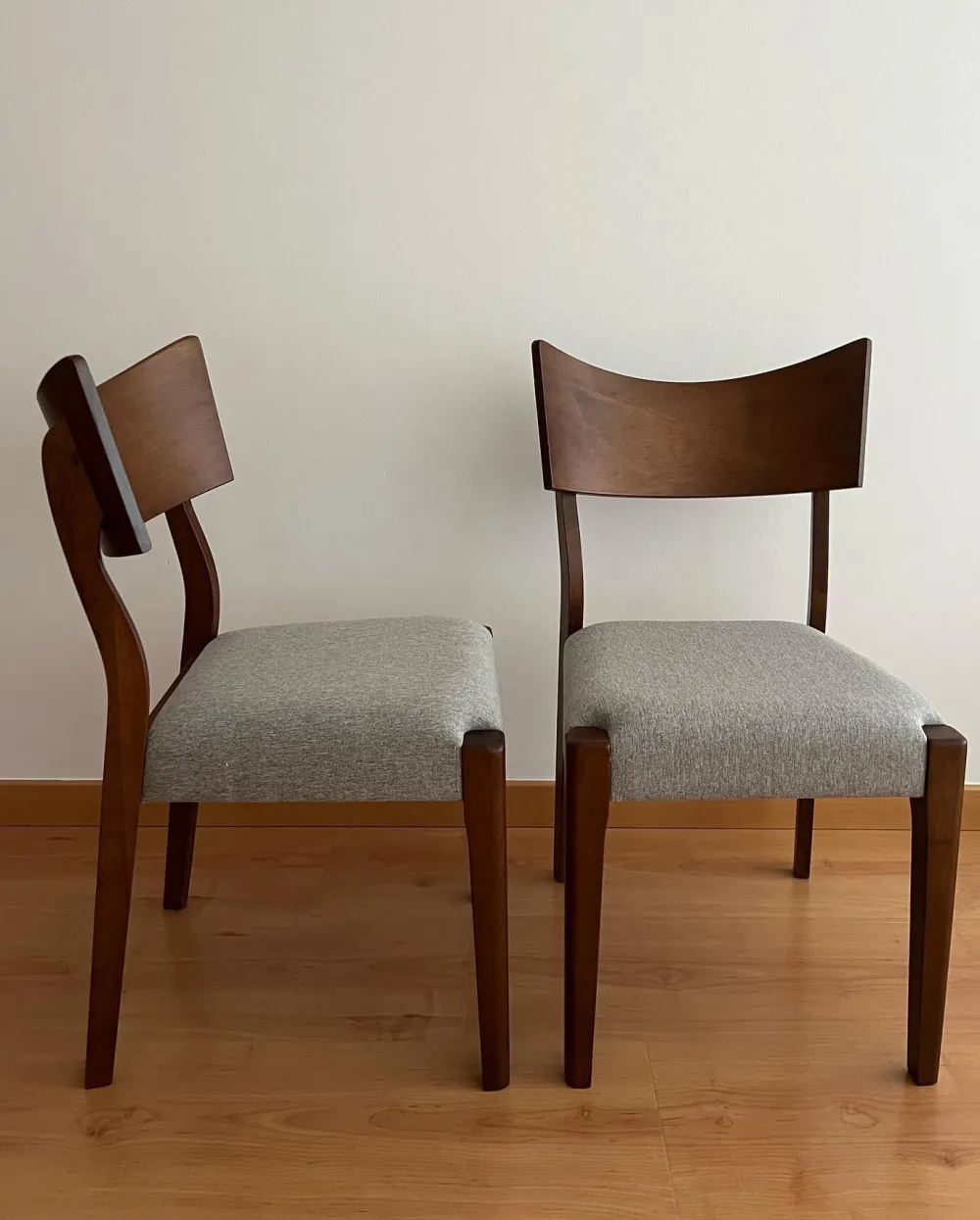 Flash Sale Beliani Tuoli Tumma Puu/Harmaa 2 Kpl Eden