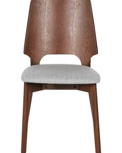 Tuolit<Beliani Tuoli Tumma Puu/Harmaa 2 Kpl Abee