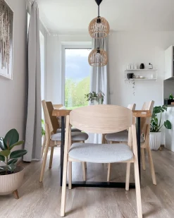 New Beliani Tuoli Vaalea Puu/Harmaa 2 Kpl Abee