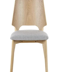 New Beliani Tuoli Vaalea Puu/Harmaa 2 Kpl Abee