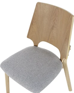 New Beliani Tuoli Vaalea Puu/Harmaa 2 Kpl Abee