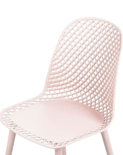 Tuolit<Beliani Tuoli Vaaleanpunainen 4 Kpl Emory