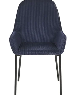 Tuolit<Beliani Tuoli Vakosametti Tummansininen 2 Kpl Loverna