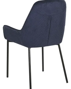 Tuolit<Beliani Tuoli Vakosametti Tummansininen 2 Kpl Loverna