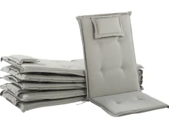 Store Beliani Tuolin Pehmusteet 6Kpl Setti Harmaanbeige Toscana/Java