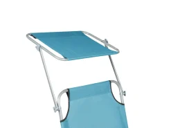 Ulkokalusteet<Beliani Turkoosi Teraksinen Aurinkotuoli Katoksella Foligno