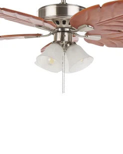 Clearance Beliani Tuuletinvalaisin 4 Polttimoa Vaalea Puu/Hopea Gila