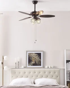 Valaisimet<Beliani Tuuletinvalaisin 3 Polttimoa Tumma Puu/Ruskea Heilong