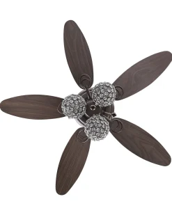 Valaisimet<Beliani Tuuletinvalaisin 3 Polttimoa Tumma Puu/Ruskea Heilong